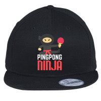 Funny Ping Pong Ninja Shirt Table Tennis T Shirt Flat Bill Snapback Cap | Artistshot