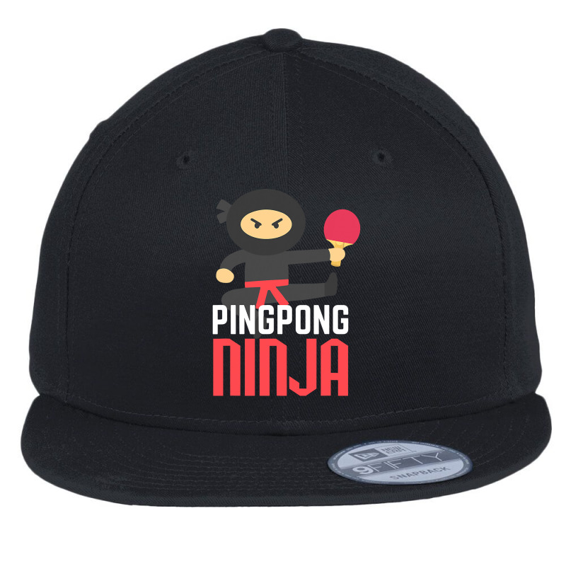 Funny Ping Pong Ninja Shirt Table Tennis T Shirt Flat Bill Snapback Cap by bakien89 | Artistshot