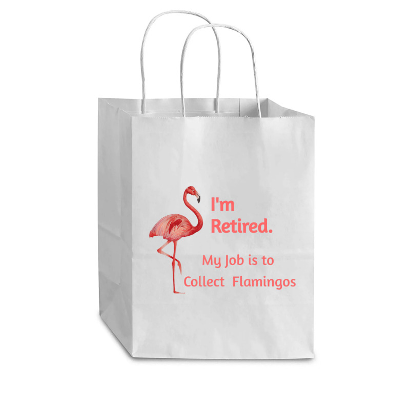 Lawn Pink Flamingo Retiremen Animal Lover Cub Paper Bag - 8 X 4 1/2 X 10 1/4 | Artistshot