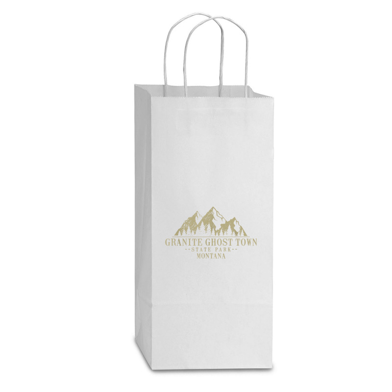 Montana Granite Ghost Town State Park Double Wine Paper Bag - 6 1/2 X 3 1/2 X 12 3/8 | Artistshot