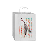 Native American Pride Flag Feather Mart Paper Bag -13 X 7 X 17 | Artistshot