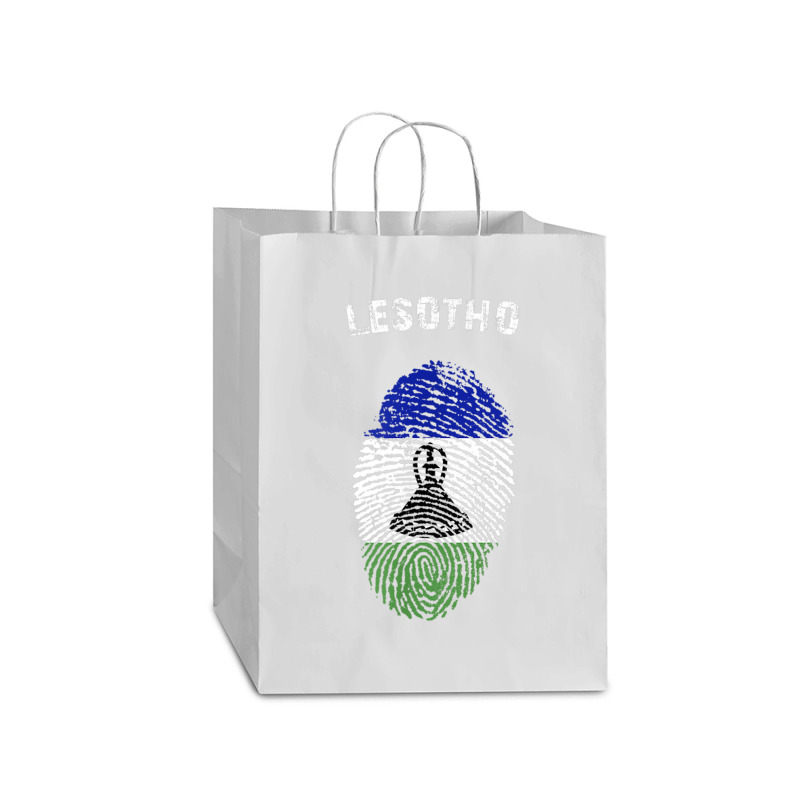 Lesotho Fingerprint Flag Country Pride Heritage Shirt Mart Paper Bag -13 x 7 x 17 by cm-arts | Artistshot