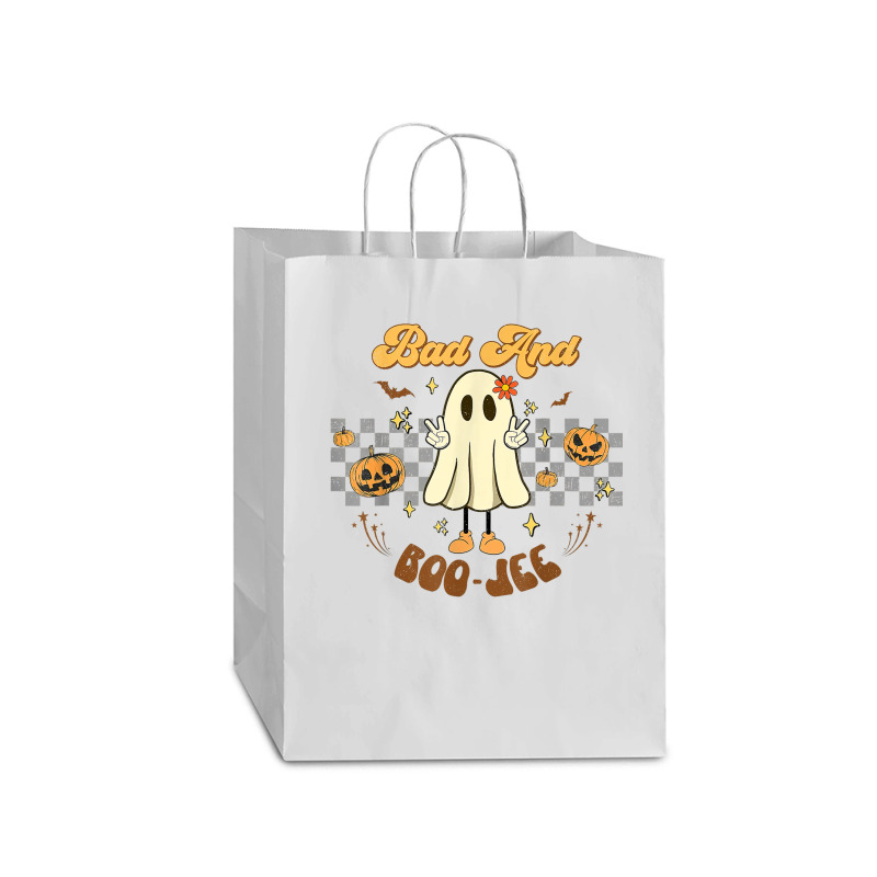 Retro Halloween Ghost Bad And Boo Jee Pumpkin Mart Paper Bag -13 X 7 X 17 | Artistshot