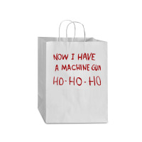 Now I Have A Machine Gun Ho Ho Ho Pullover Hoodie Mart Paper Bag -13 X 7 X 17 | Artistshot