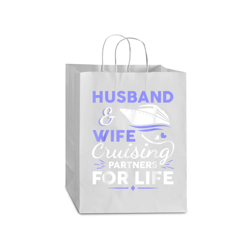 Funny Cruising Design For Husband Wife Couples Cruise Ship T Shirt Mart Paper Bag -13 X 7 X 17 | Artistshot