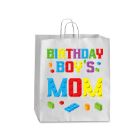 Master Builder Birthday Boy's Mom Building Bricks Blocks  Copy Queen Paper Bag - 16 X 6 X 19 1/4 | Artistshot