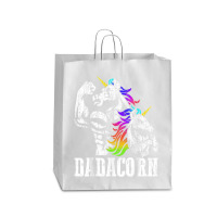 Dadacorn Fathers Day Gift For Dad Of Unicorn Daughter Queen Paper Bag - 16 X 6 X 19 1/4 | Artistshot