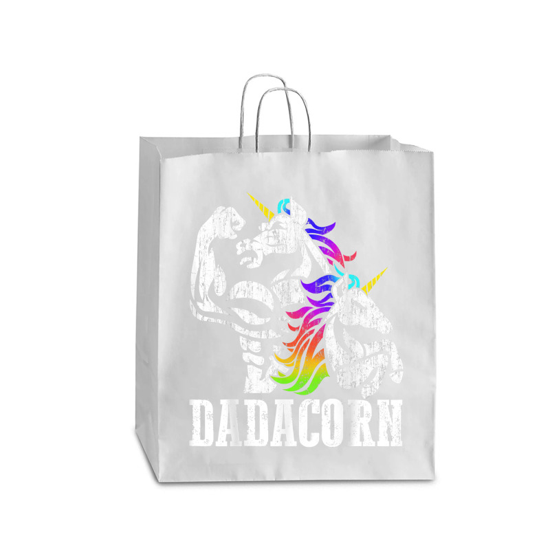 Dadacorn Fathers Day Gift For Dad Of Unicorn Daughter Queen Paper Bag - 16 X 6 X 19 1/4 | Artistshot