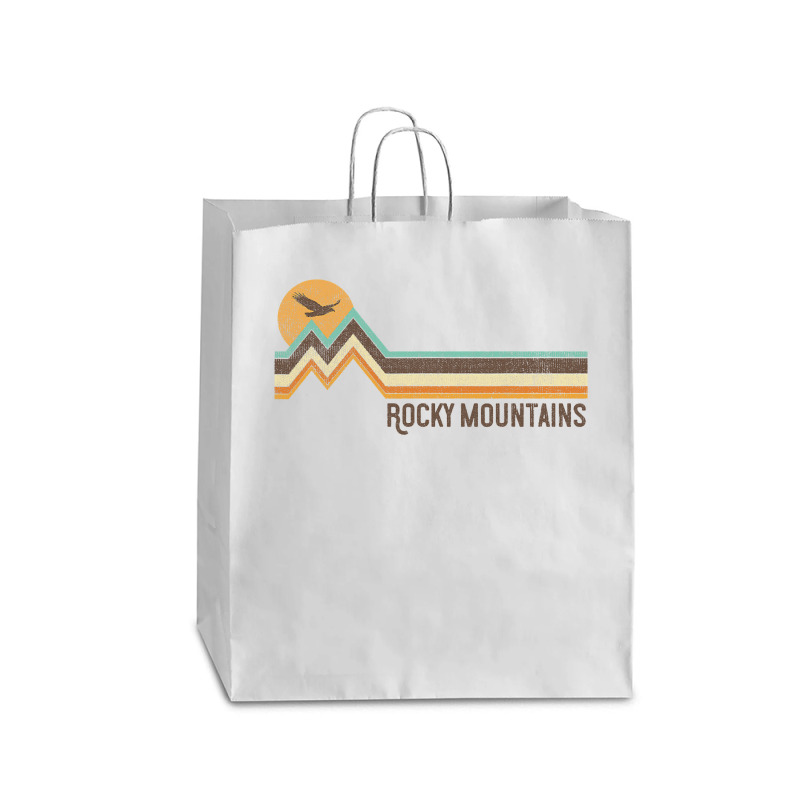 Rocky Mountain National Park 70's Retro Vintage Distressed Queen Paper Bag - 16 X 6 X 19 1/4 | Artistshot