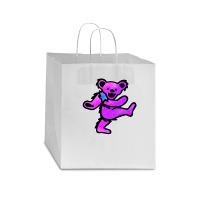 Pink Grateful Dancing Hippie Classic Rock Dead Bear Star Paper Bag - 13 X 7 X 13 | Artistshot