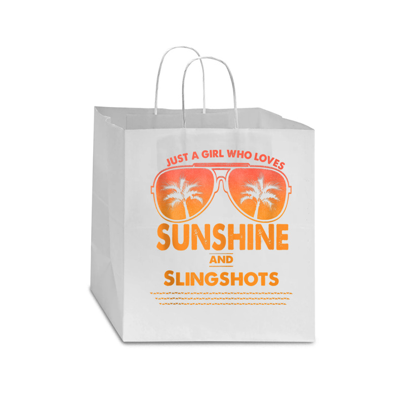 Just A Girl Who Loves Sunshine And Slingshots For Woman Tank Top Star Paper Bag - 13 X 7 X 13 | Artistshot