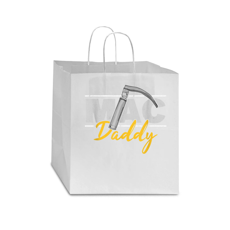 Mac Daddy Funny Anesthetist Fathers Day Gift Laryngoscope T Shirt Star Paper Bag - 13 X 7 X 13 | Artistshot