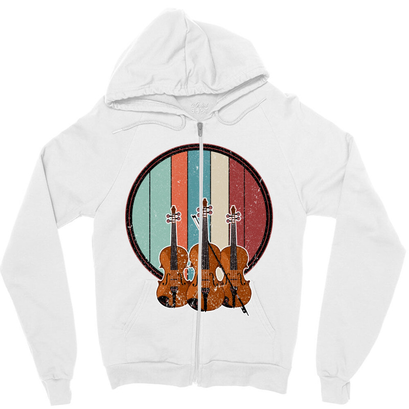 Violin Vintage Zipper Hoodie | Artistshot