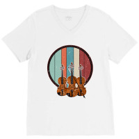 Violin Vintage V-neck Tee | Artistshot