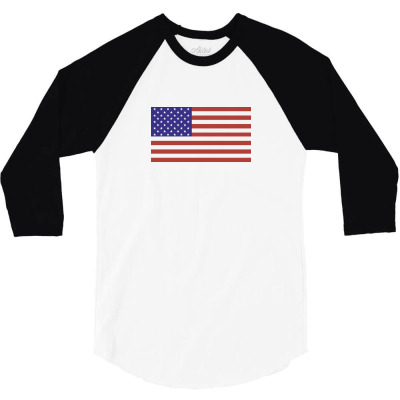 American Flag 3/4 Sleeve Shirt Designed By Estore