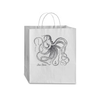 Vintage Black Octopus Marine Biologist Ocean Sea Life 5 Traveler Paper Bag -13 X 6 X 15 3/4 | Artistshot