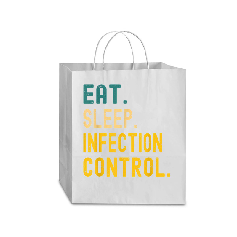 Vintage Retro Sunset Eat Sleep Infection Control T Shirt Traveler Paper Bag -13 X 6 X 15 3/4 | Artistshot