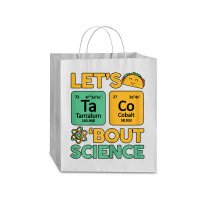 Womens Teacher Shirt Let's Taco Bout Science Cute Chemistry Physics Traveler Paper Bag -13 X 6 X 15 3/4 | Artistshot