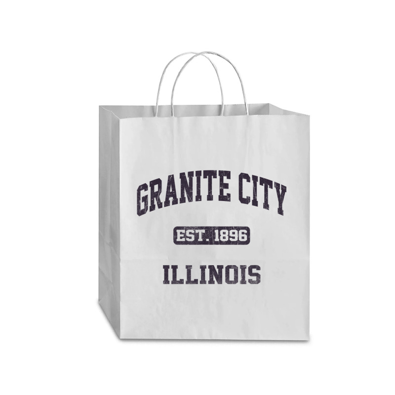 Granite City Illinois Il Vintage State Athletic Style Traveler Paper Bag -13 X 6 X 15 3/4 | Artistshot