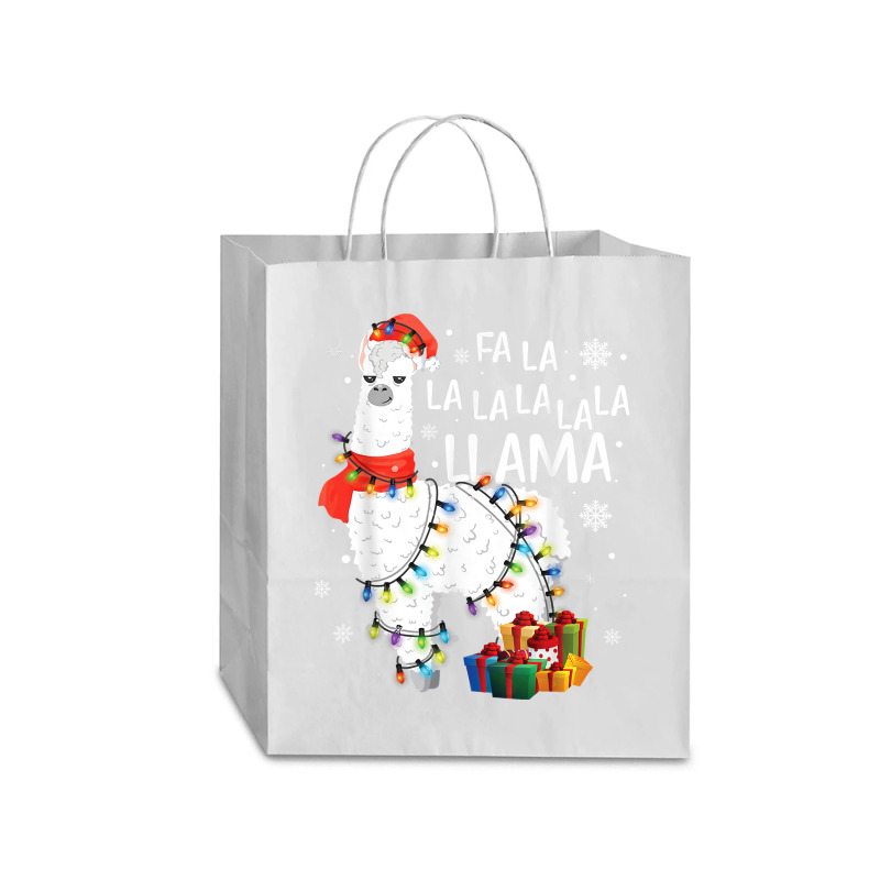 Fa La La Llama Funny Christmas Christmas Lllama Lover Traveler Paper Bag -13 X 6 X 15 3/4 | Artistshot