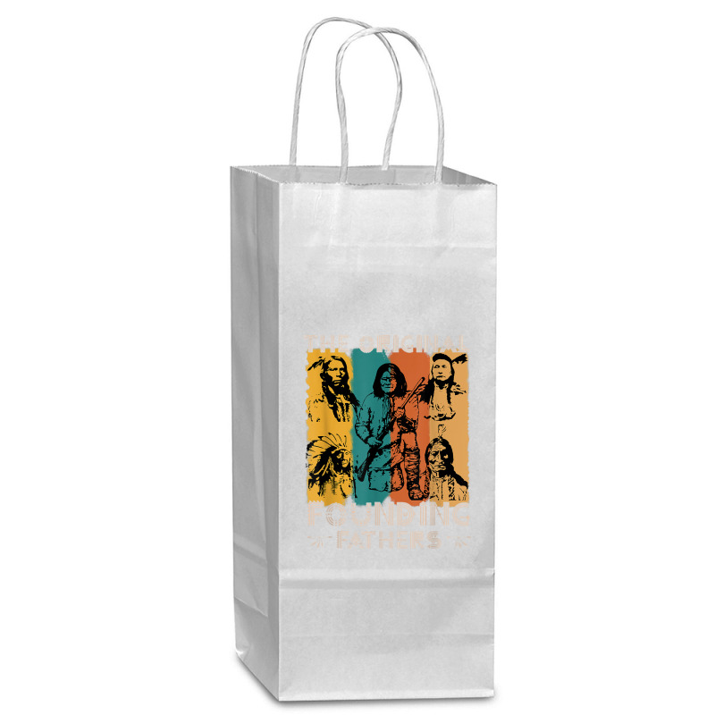 Original Founding Fathers Native American Indigenous Wine Paper Bag - 5 1/2 X 3 1/4 X 13 | Artistshot