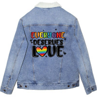 Everyone Deserves Love Unisex Sherpa-lined Denim Jacket | Artistshot