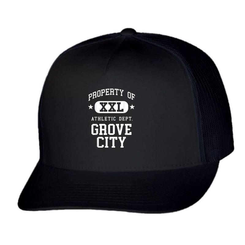 Grove City Xxl Athletic School Property Funny Trucker Cap | Artistshot