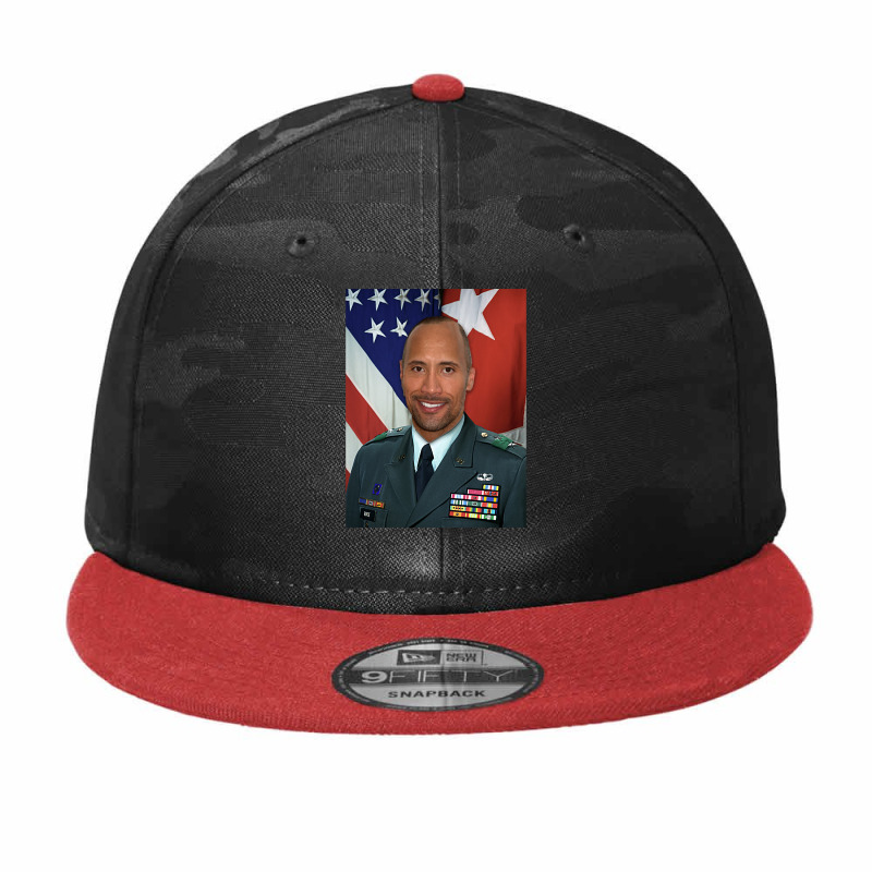 Poster Dwayne Johnson Replace Face Camo Snapback by Artists-Zoe | Artistshot