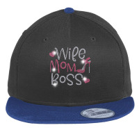 Wife Mom Boss Bling Rhinestone Funny Birthday Party Gift T Shirt Flat Bill Snapback Cap | Artistshot