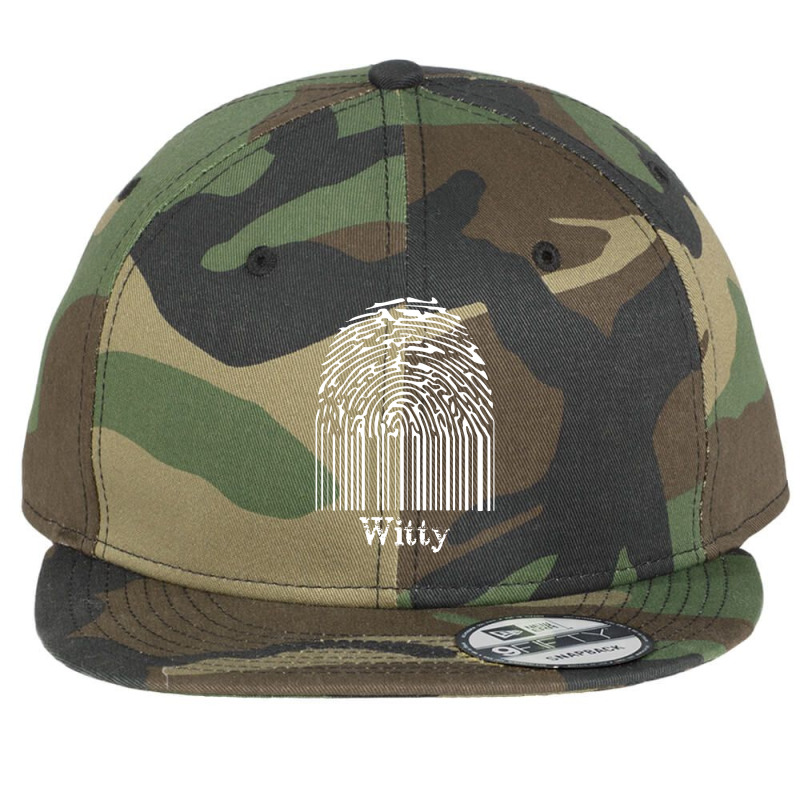 Witty Fingerprint Flat Bill Snapback Cap | Artistshot