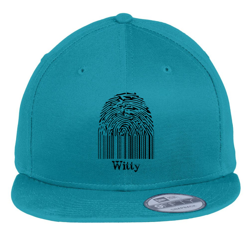 Witty Fingerprint Flat Bill Snapback Cap | Artistshot