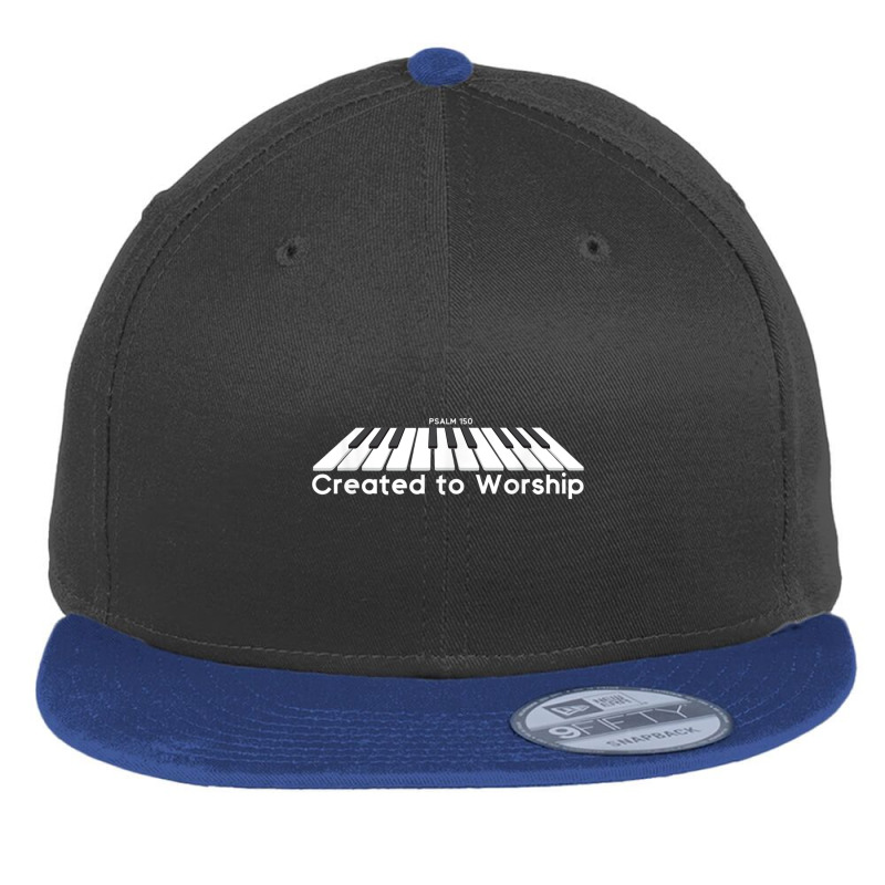 Created To Worship Piano Christian Gifts Women Flat Bill Snapback Cap by Aria-Proctor | Artistshot