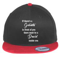 David And Goliath Christian - If There's A Goliath Gifts Men Flat Bill Snapback Cap | Artistshot