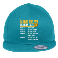 Database Engineer Hourly Rate   Funny Database Administrator T Shirt Flat Bill Snapback Cap | Artistshot