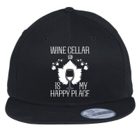 Wine Cellar Happy Sommelier Place Corkscrew Winemaker Winery T Shirt Flat Bill Snapback Cap | Artistshot