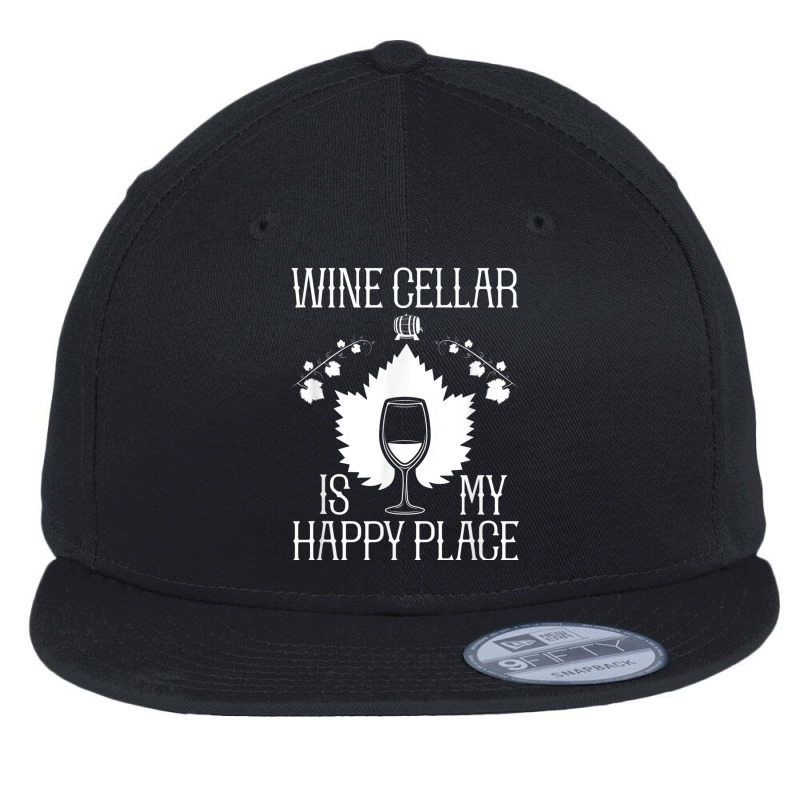 Wine Cellar Happy Sommelier Place Corkscrew Winemaker Winery T Shirt Flat Bill Snapback Cap | Artistshot