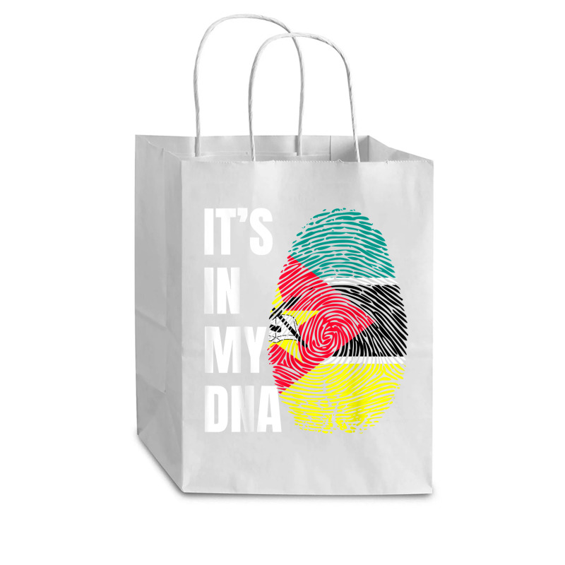 Fingerprint Dna Biometry Flag Mozambique T Shirt Cub Paper Bag - 8 x 4 1/2 x 10 1/4 by cm-arts | Artistshot