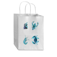 Aqua Colored Crustacean Cub Paper Bag - 8 X 4 1/2 X 10 1/4 | Artistshot