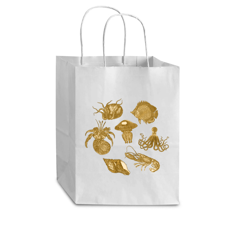 Golden Crustaceancore Cub Paper Bag - 8 X 4 1/2 X 10 1/4 | Artistshot