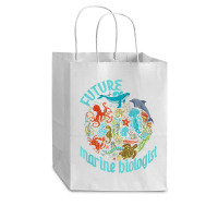 Future Marine Biologist Ocean Life Drawing Whale Octopus Cub Paper Bag - 8 X 4 1/2 X 10 1/4 | Artistshot