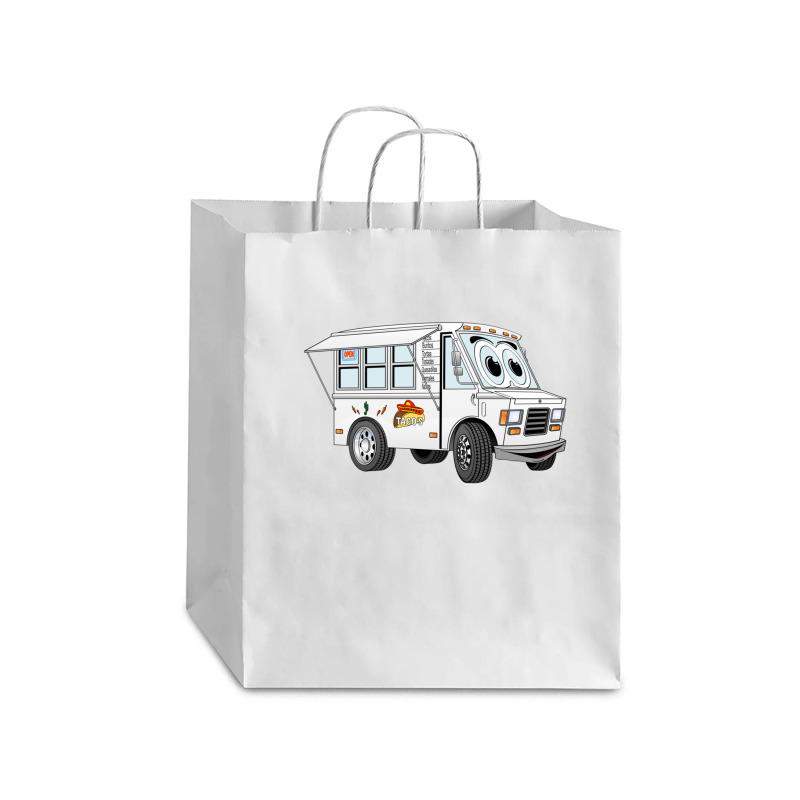 Taco Mini Van Cartoon Debie Paper Bag - 10 x 5 x 13 by MarkGoulas | Artistshot