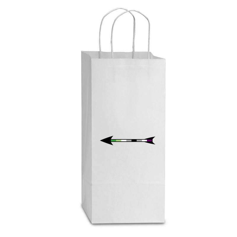 Aromantic Asexual Pride Arrow Double Wine Paper Bag - 6 1/2 X 3 1/2 X 12 3/8 | Artistshot