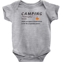 Camping Definition Baby Bodysuit | Artistshot