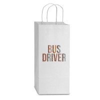 Leopard Bus Driver Supplies Funny Back To School Double Wine Paper Bag - 6 1/2 X 3 1/2 X 12 3/8 | Artistshot