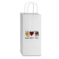 Peace Cows Double Wine Paper Bag - 6 1/2 X 3 1/2 X 12 3/8 | Artistshot