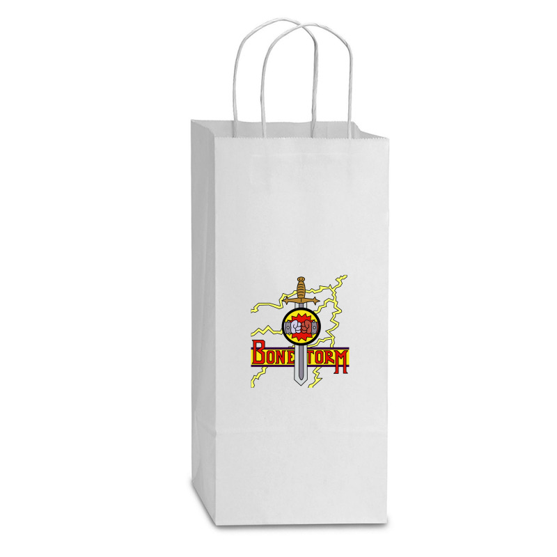 Bonestorm Clear Double Wine Paper Bag - 6 1/2 X 3 1/2 X 12 3/8 | Artistshot