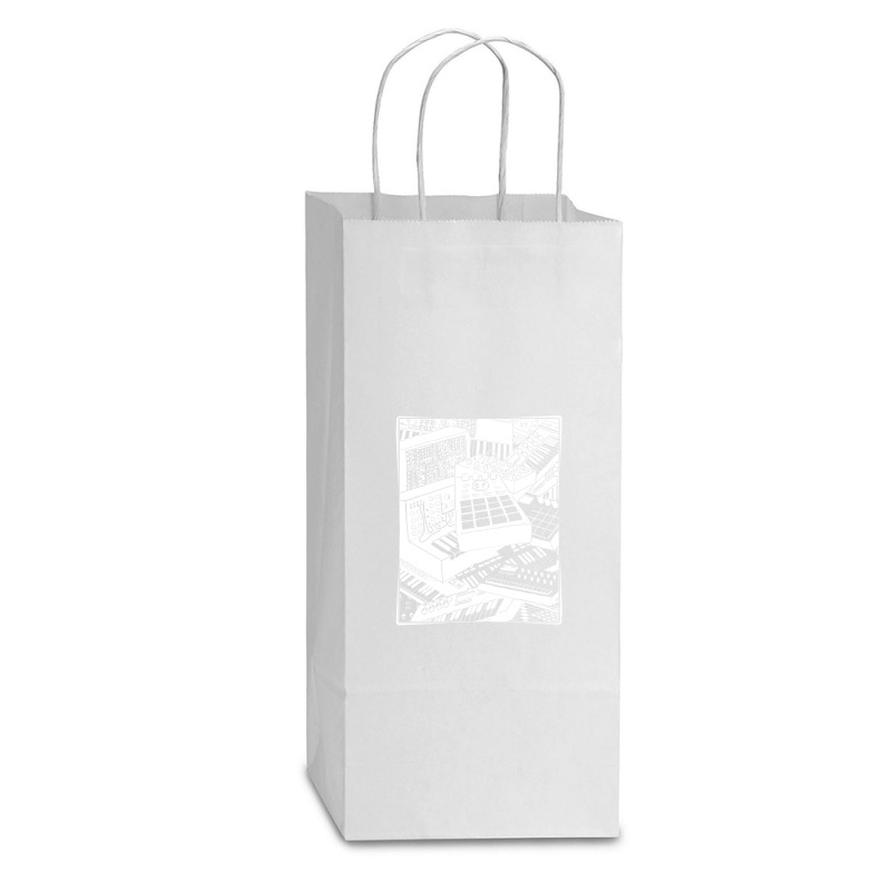 Synthesizer Art For Electronic Musician 1 Double Wine Paper Bag - 6 1/2 X 3 1/2 X 12 3/8 | Artistshot