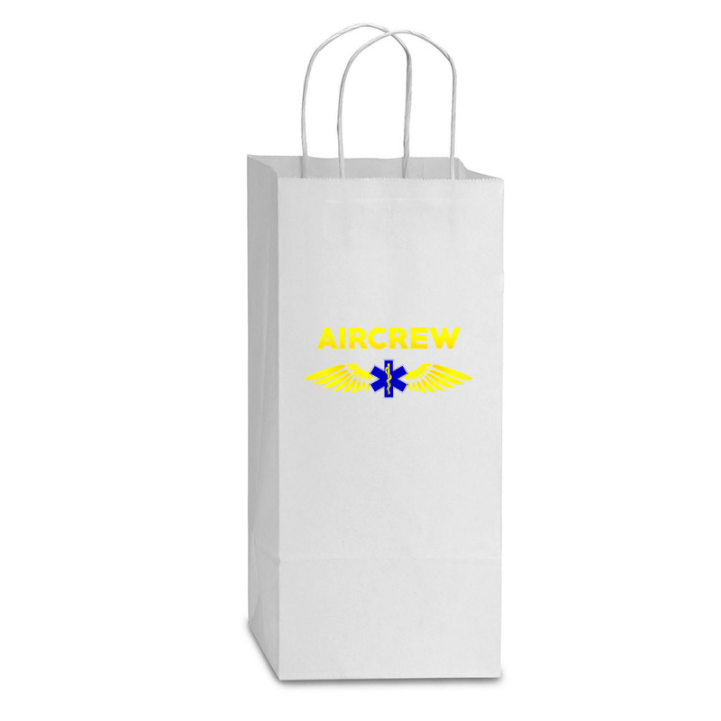 Aircrew Ems Emt Emergency Medical Service Flight Crew Double Wine Paper Bag - 6 1/2 X 3 1/2 X 12 3/8 | Artistshot