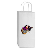 Buffy Sainte Marie - An Illustration By Paul Cemmick Double Wine Paper Bag - 6 1/2 X 3 1/2 X 12 3/8 | Artistshot