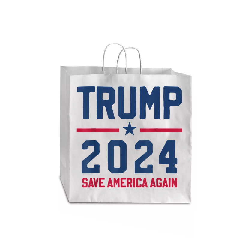 Trump 2024   Save America Again   Pro Trump Jumbo Paper Bag - 18 X 7 X 18 3/4 | Artistshot